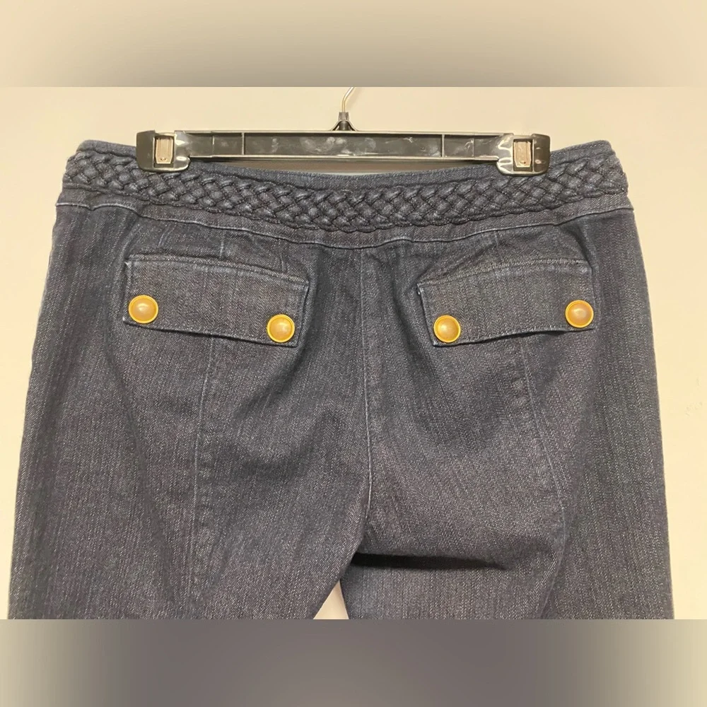 Arden B Long Inseam Flare Dark Wash Sailor Jeans Size 10 - Picture 7 of 8